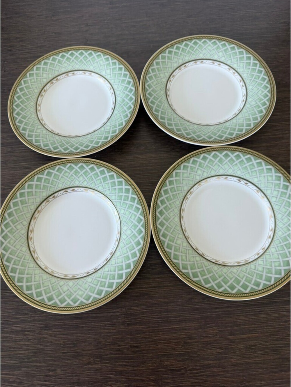 Fitz and Floyd “Garden Greens” Set of 4 Butter Plates/Saucers